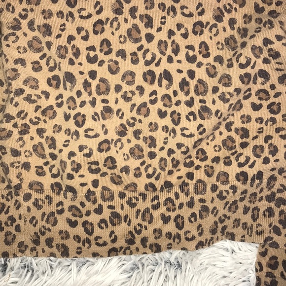 SOLD! Cheetah print buttoned sweater - Picture 2 of 3